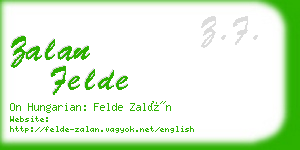 zalan felde business card